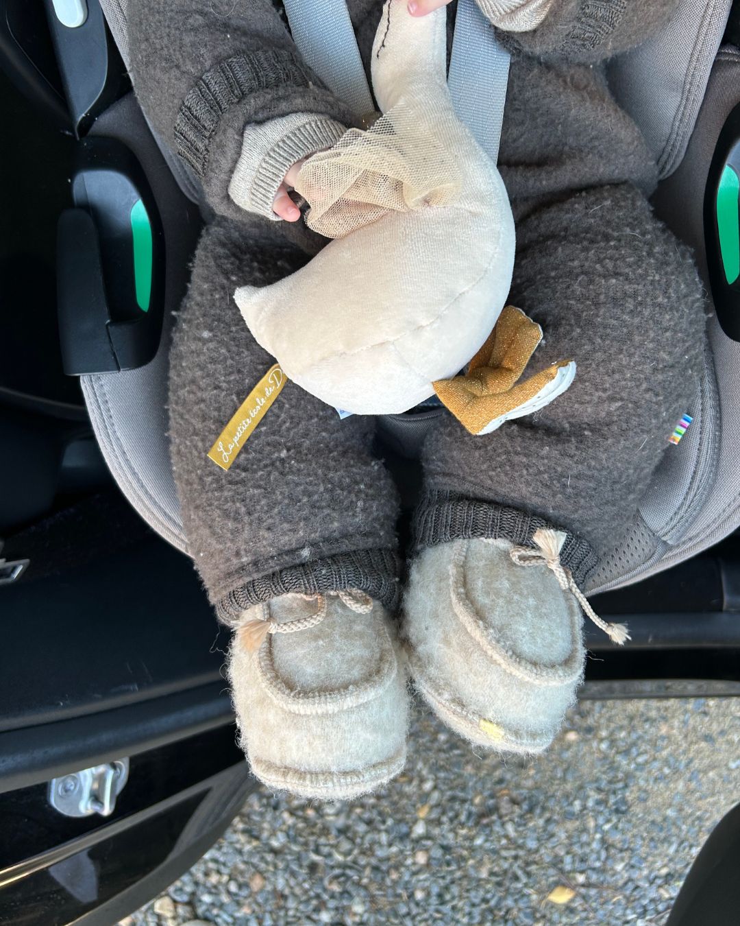 Babyhausschuhe aus Wolle – Beige (3-6 Monate)