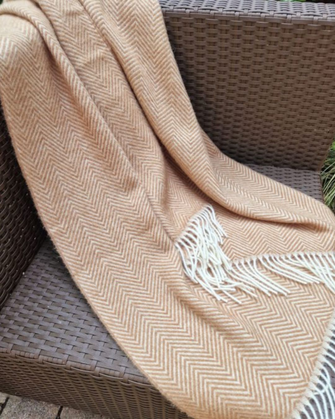 Wolldecke 140x200 cm - Beige