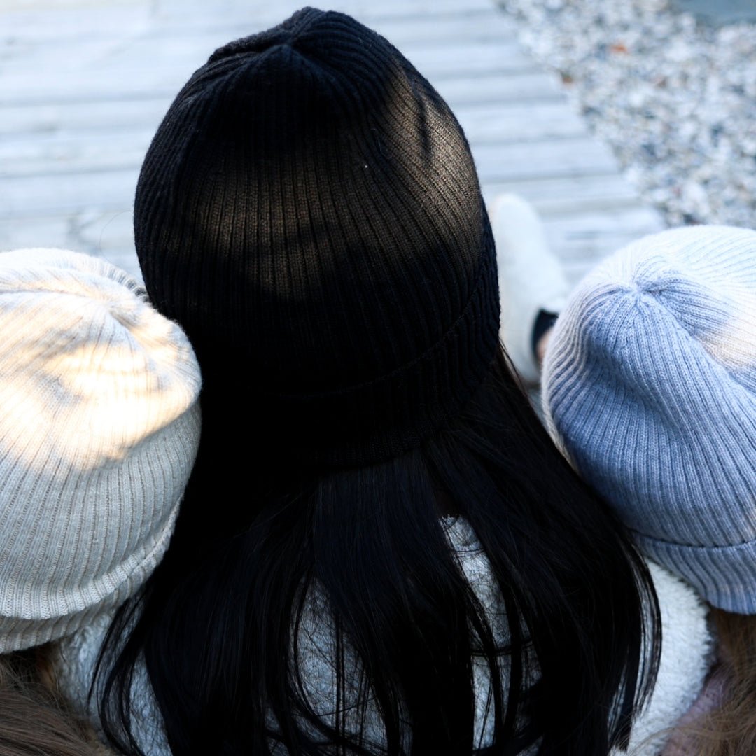 Mütze aus Merinowolle – Dunkelgrau