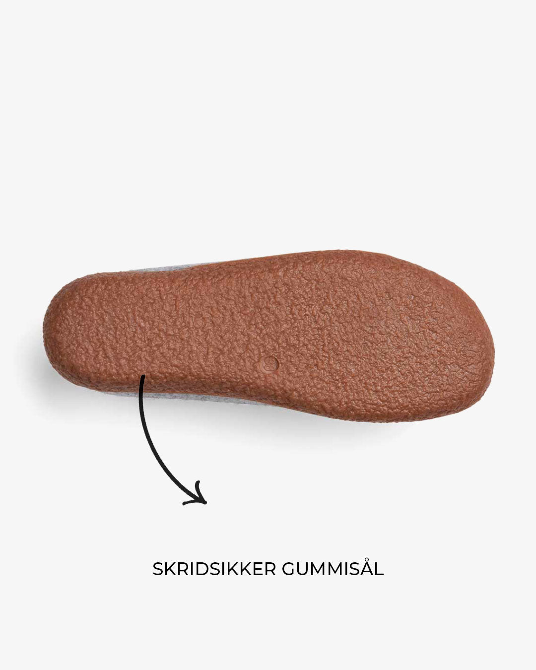 Tøffel med gummisål – Beige - The Cozy Sheep