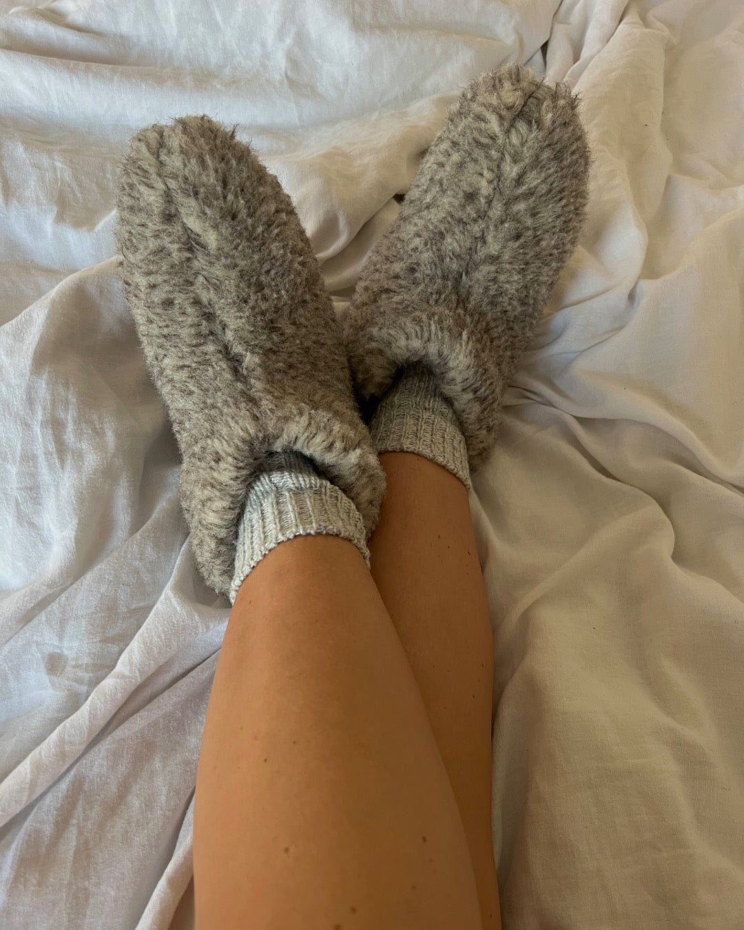 Uldhjemmesko – Lysegrå (Lav model) - The Cozy Sheep
