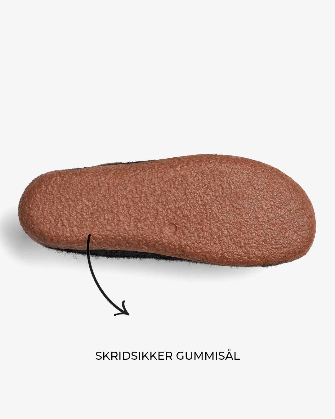 Filzpantoffeln mit Gummisohle - Dunkelgrau