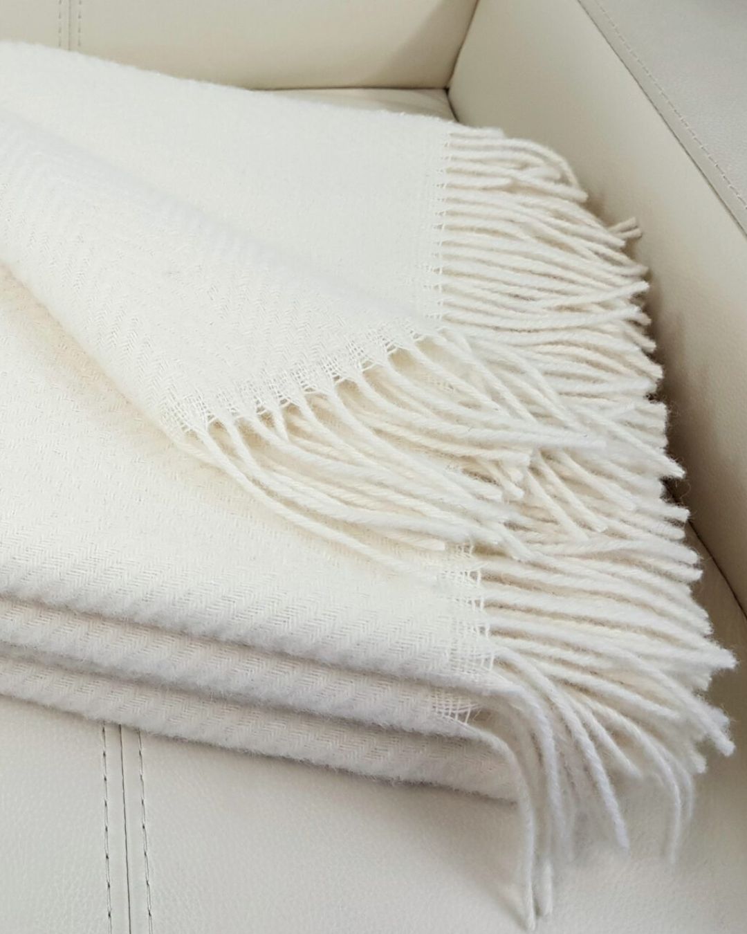 Wolldecke 140x200 cm - Creme