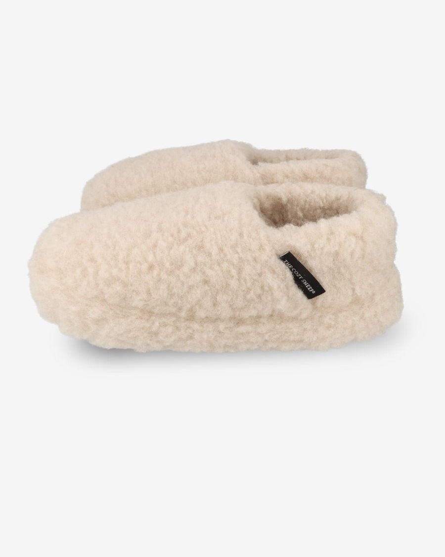 Hausschuhe aus Merinowolle – Beige