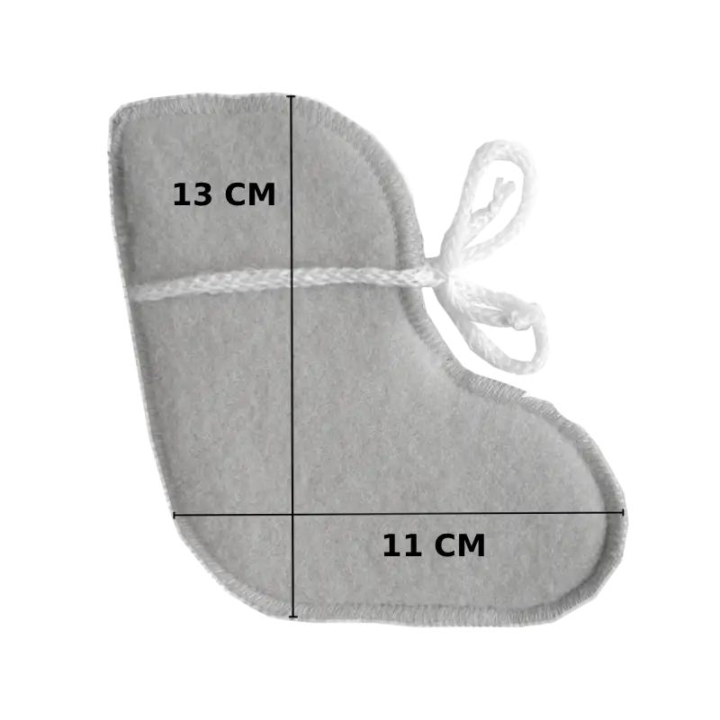 Babyhausschuhe aus Wolle – Beige (0-3 Monate)