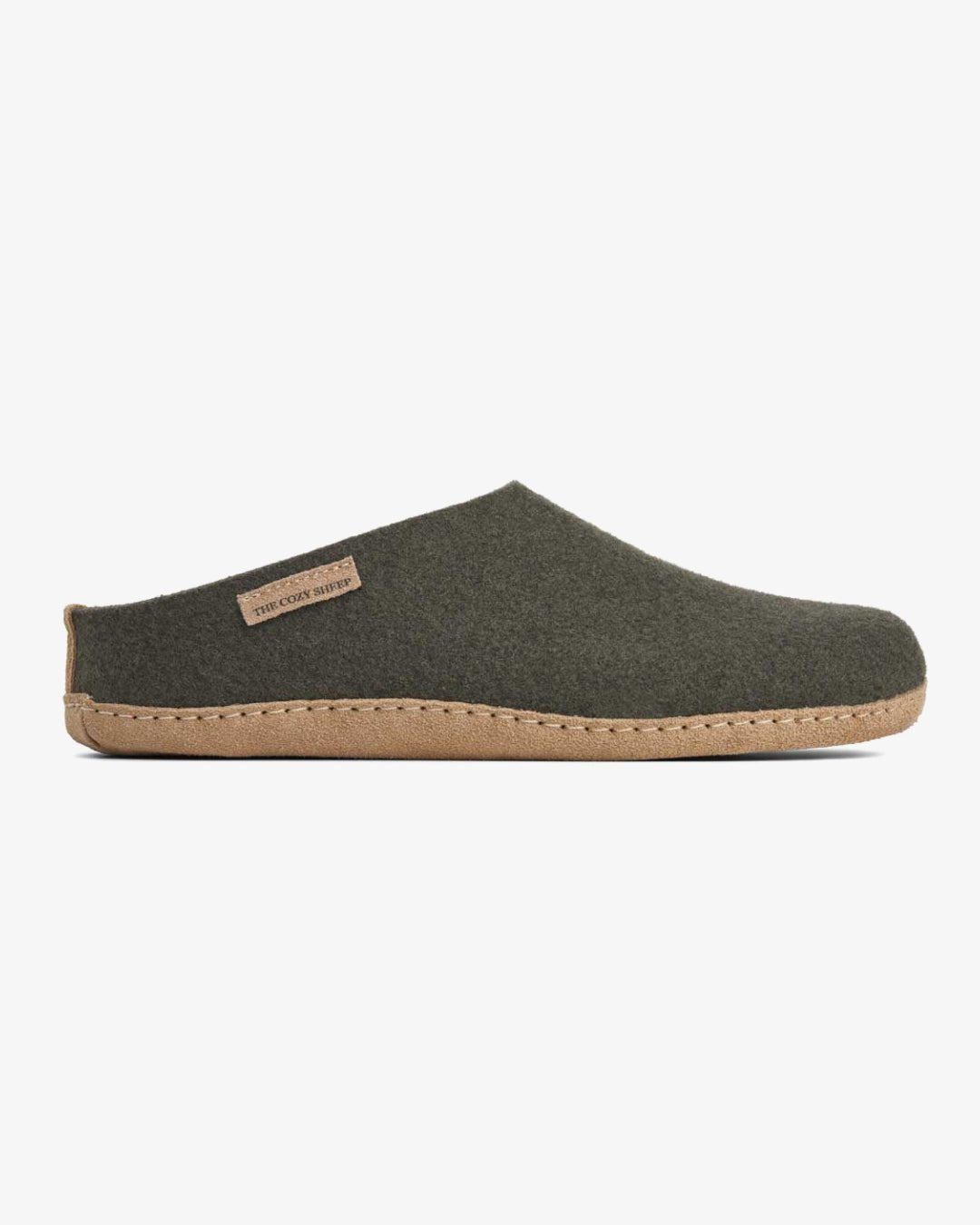 Tøffel med skindsål – Forest Green - The Cozy Sheep