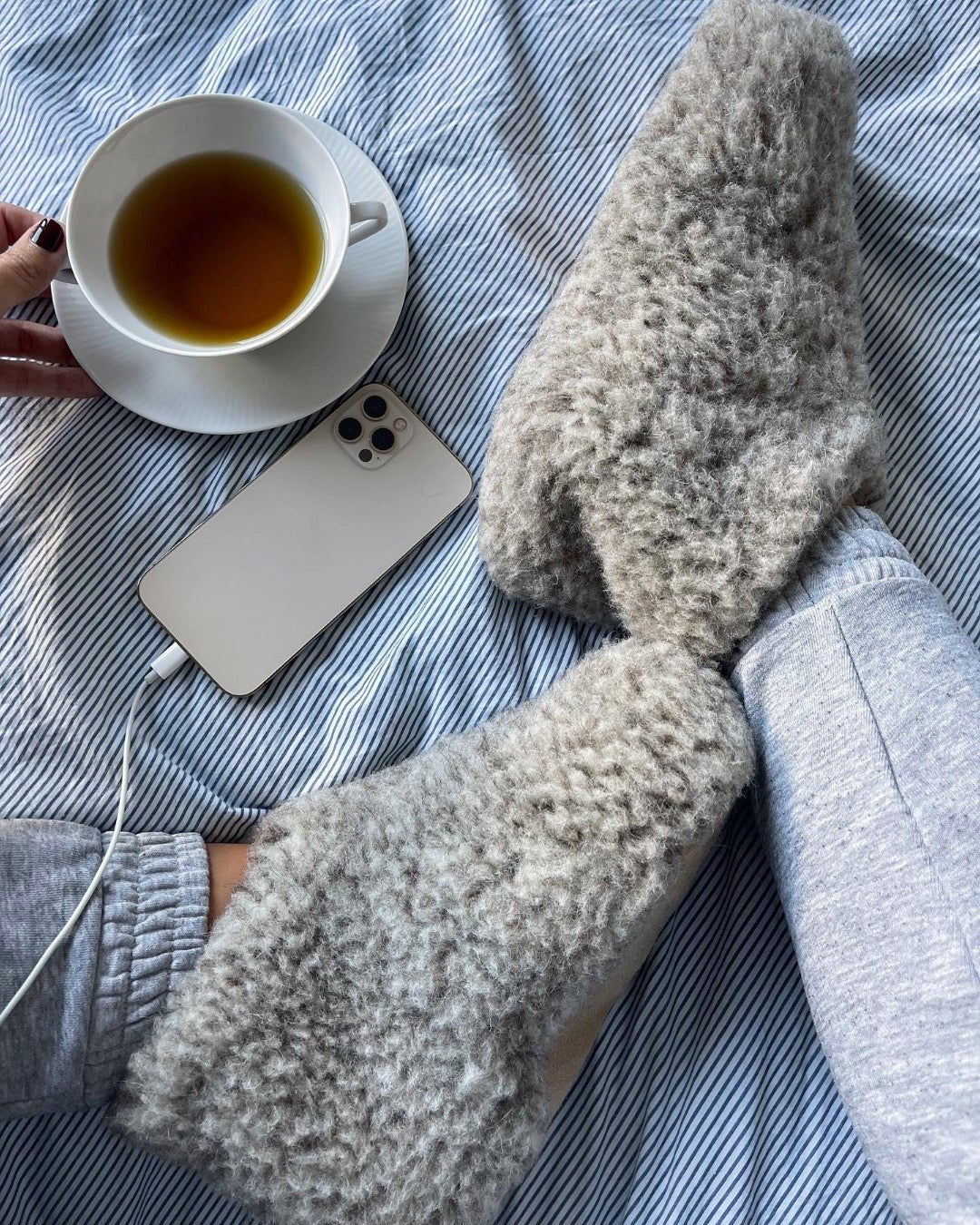 Uldhjemmesko – Lysegrå (Lav model) - The Cozy Sheep