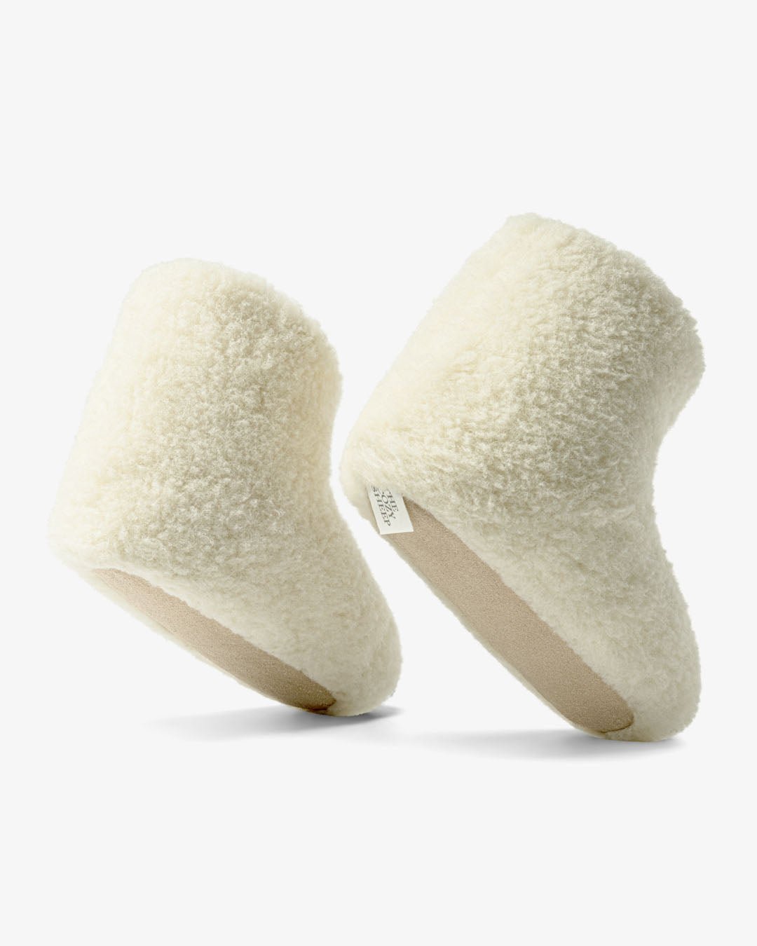 Uldhjemmesko til børn – hvid (Høj model) - The Cozy Sheep
