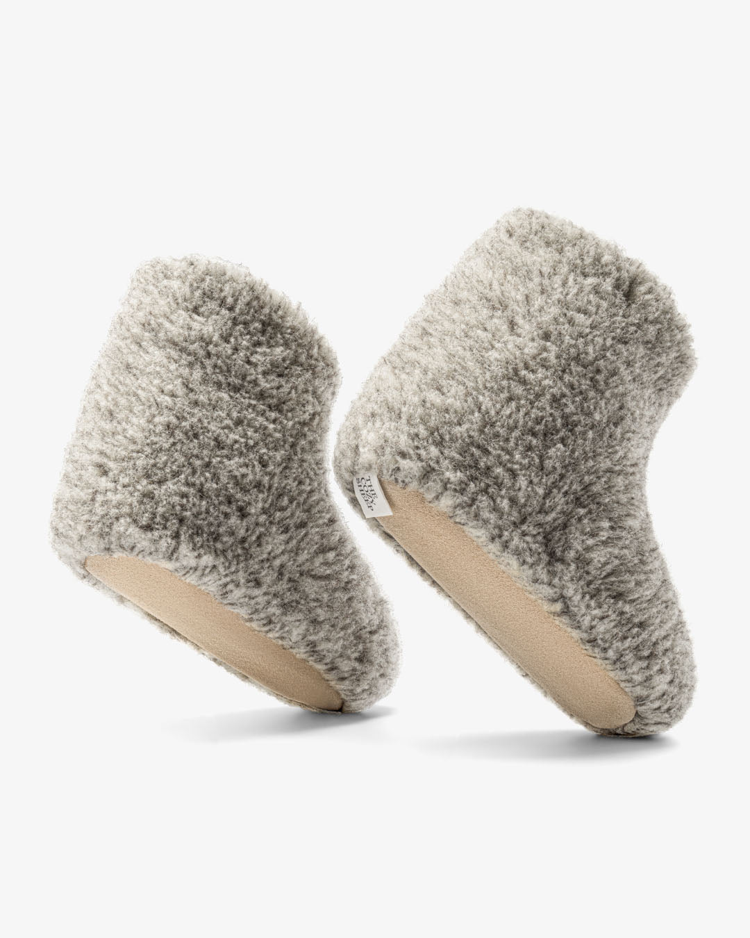 Uldhjemmesko til børn – Lysegrå (Høj model) - The Cozy Sheep